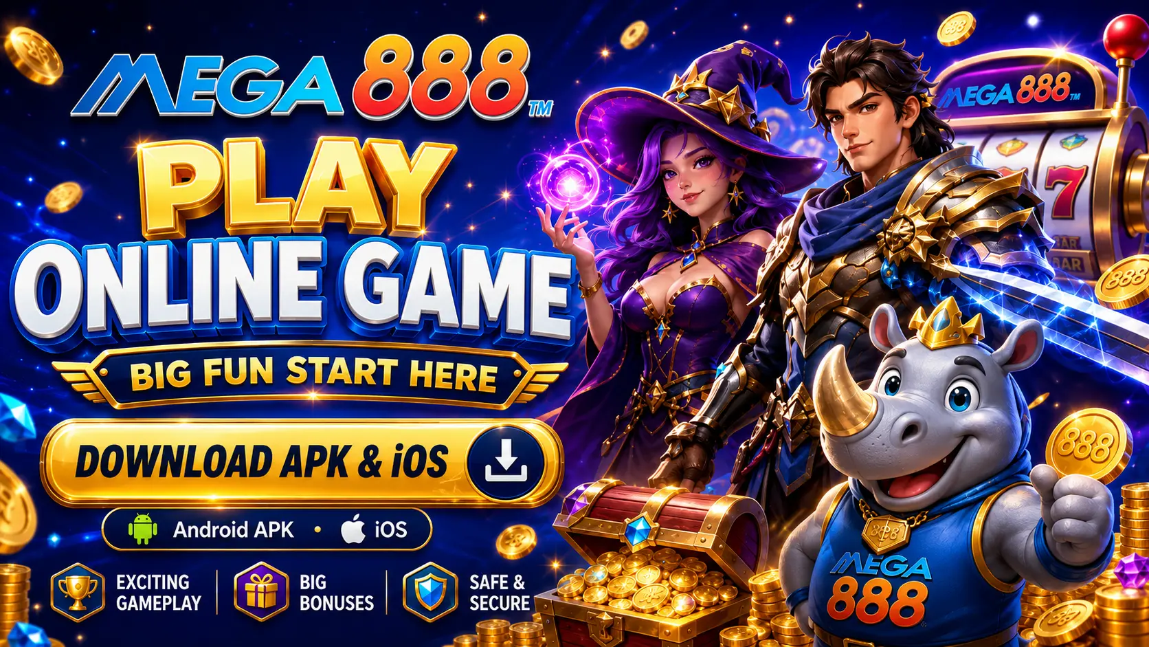 MEGA888 - Play online. Download for Android and iOS